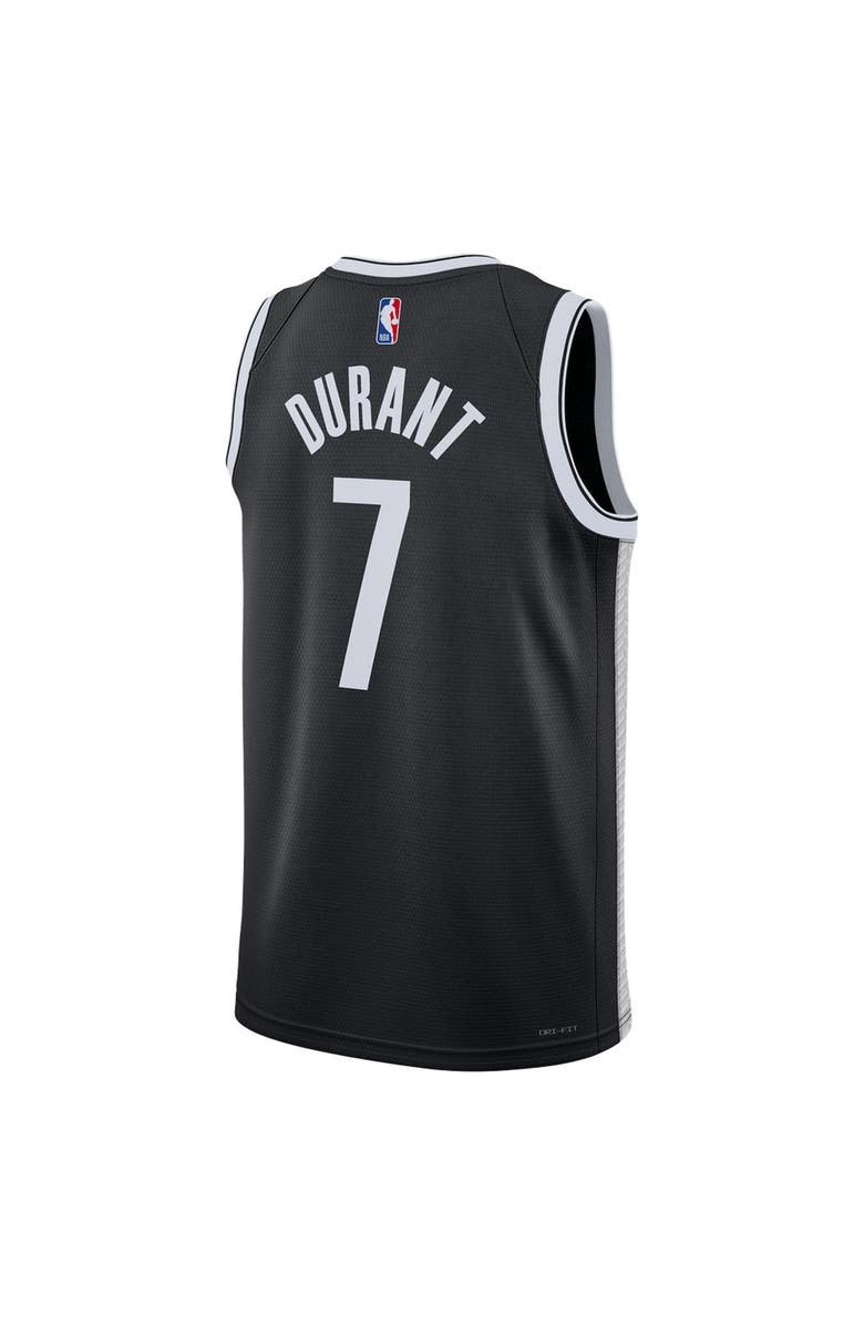 Nike Unisex Nike Kevin Durant Black Brooklyn Nets Swingman Jersey - Icon Edition, Alternate, color, 