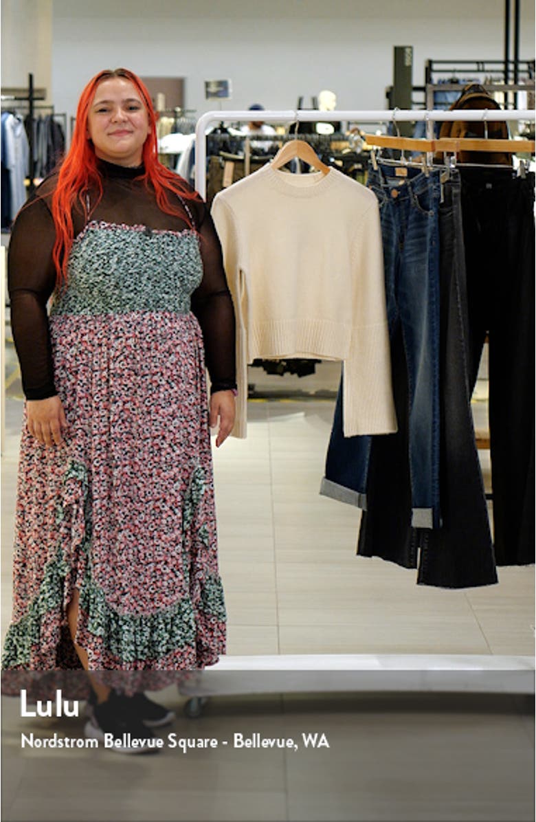 Clover Merino Wool Blend Crop Sweater, sales video thumbnail