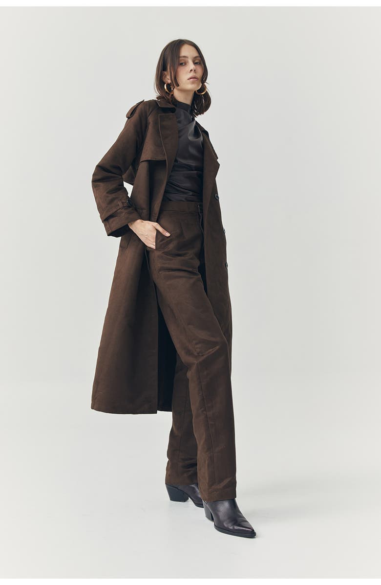 ATS Jett Suede Coat, Alternate, color, Brown