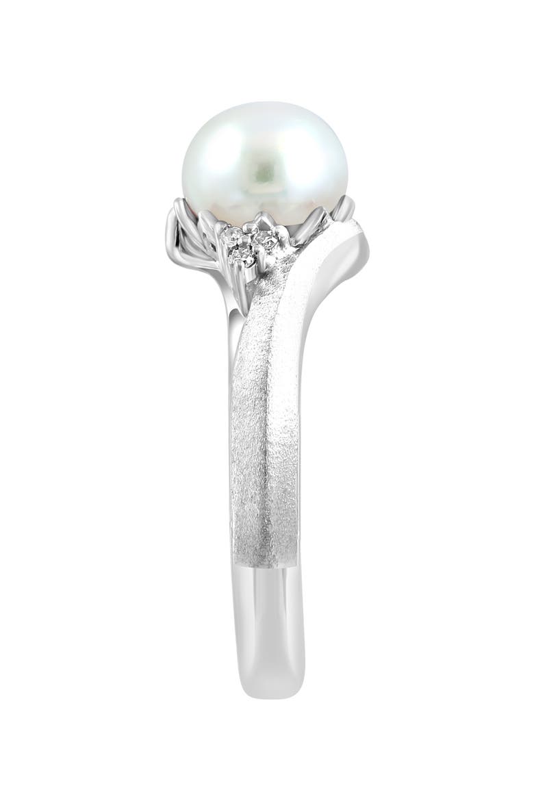 Diamond & 7-8mm Freshwater Pearl Ring, Alternate, color, WHITE