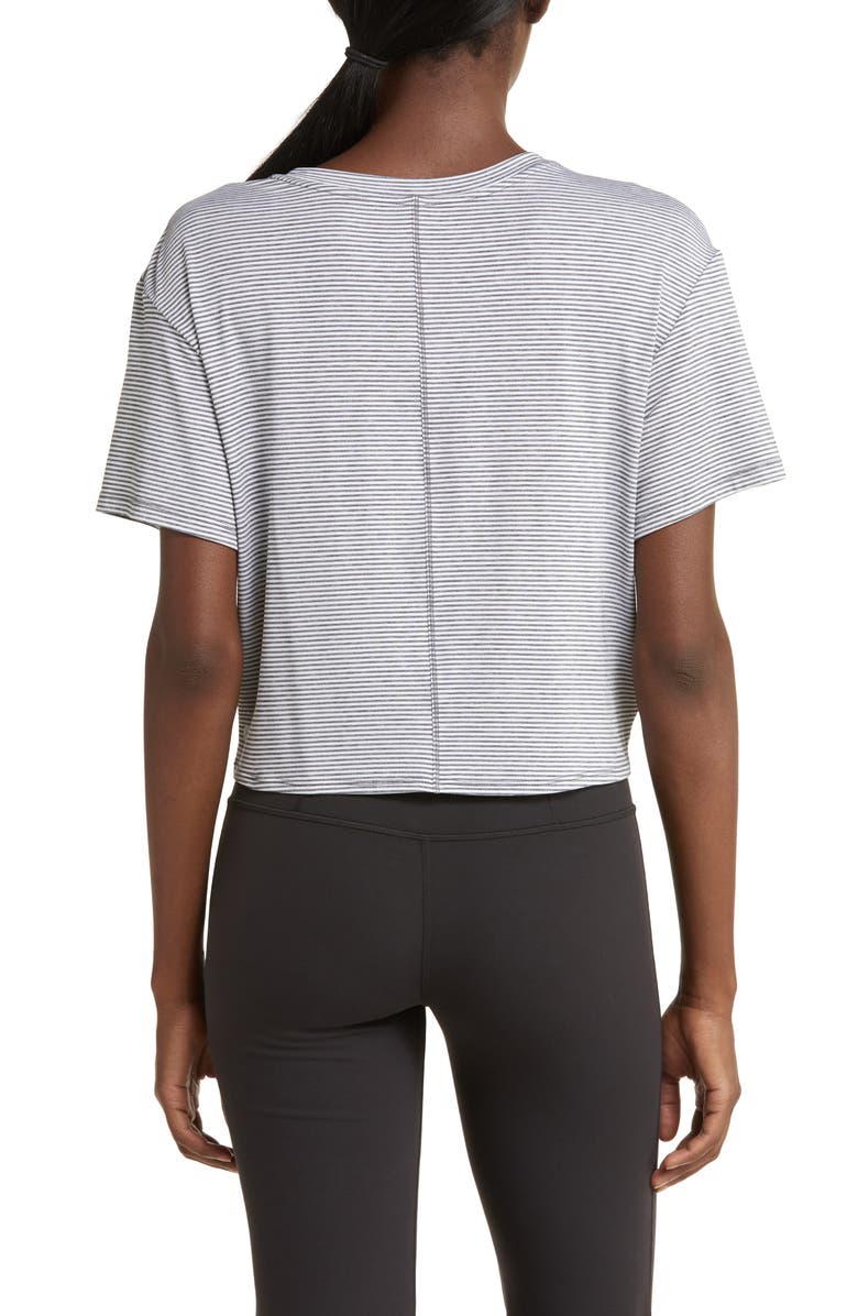 Zella Twist Stripe T-Shirt, Alternate, color, White