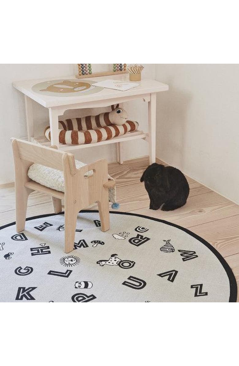 OYOY LIVING DESIGN The Alphabet Rug, Alternate, color, Light Grey