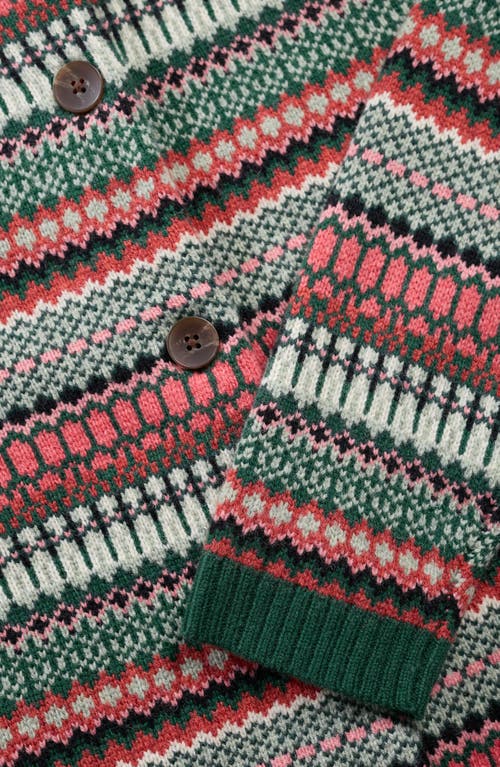 Seasalt Cornwall Percella Cove Fair Isle Merino Wool Blend Cardigan In Multi