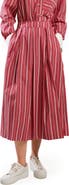 FREEMARKET Striped Midi Skirt