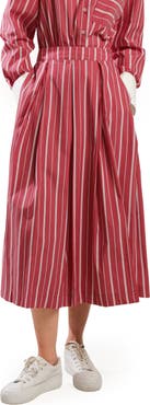 FREEMARKET Striped Midi Skirt