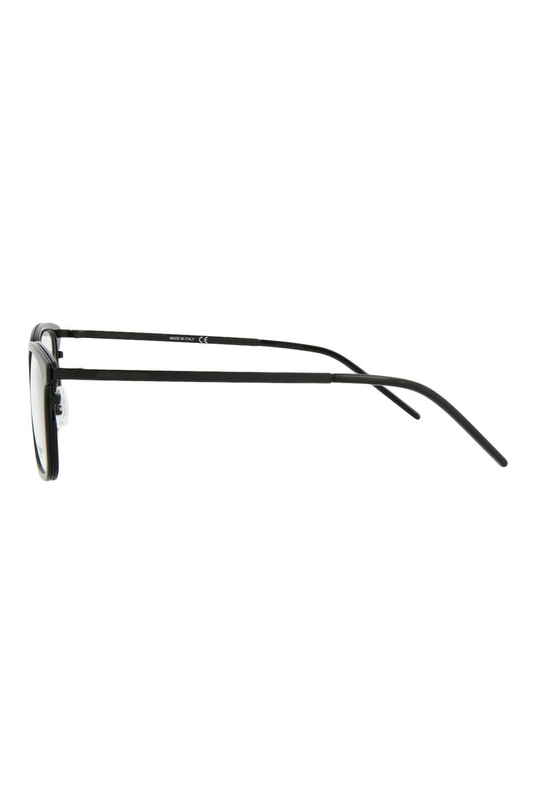 54mm Square Optical Glasses, Alternate, color, BLACK BLACK TRANSPARENT