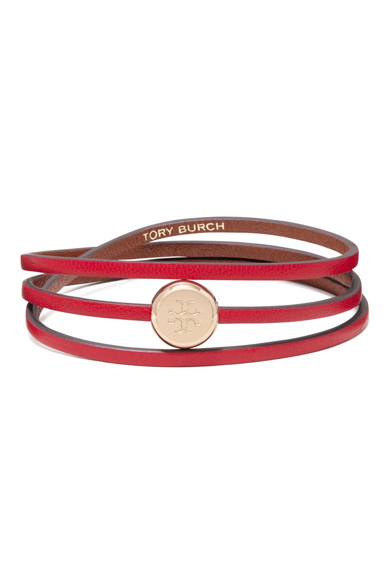 Romy Multi-Strand Bracelet, Main, color, LIGHT BRASS / RED