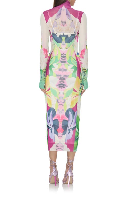 AFRM AFRM SHAILENE TURTLENECK LONG SLEEVE MESH DRESS