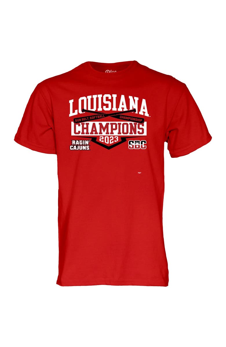 BLUE 84 Men's Blue 84 Cardinal Louisiana Ragin' Cajuns 2023 NCAA Sunbelt Softball Conference Tournament Champions T-Shirt, Alternate, color, Cardinal