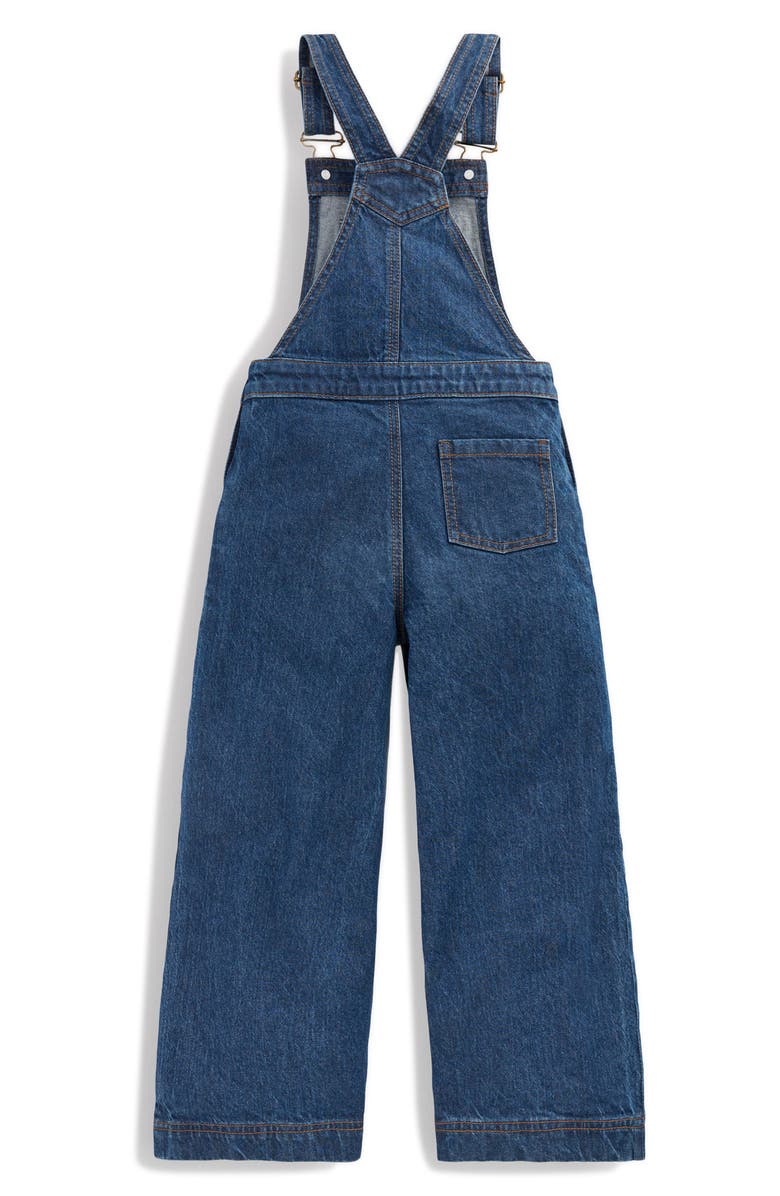 Mini Boden Kids' Wide Leg Overalls, Alternate, color, Denim