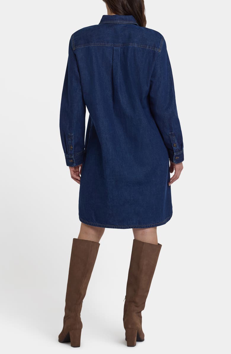 NYDJ Reese Long Sleeve Denim Shirtdress, Alternate, color, Dark Indigo