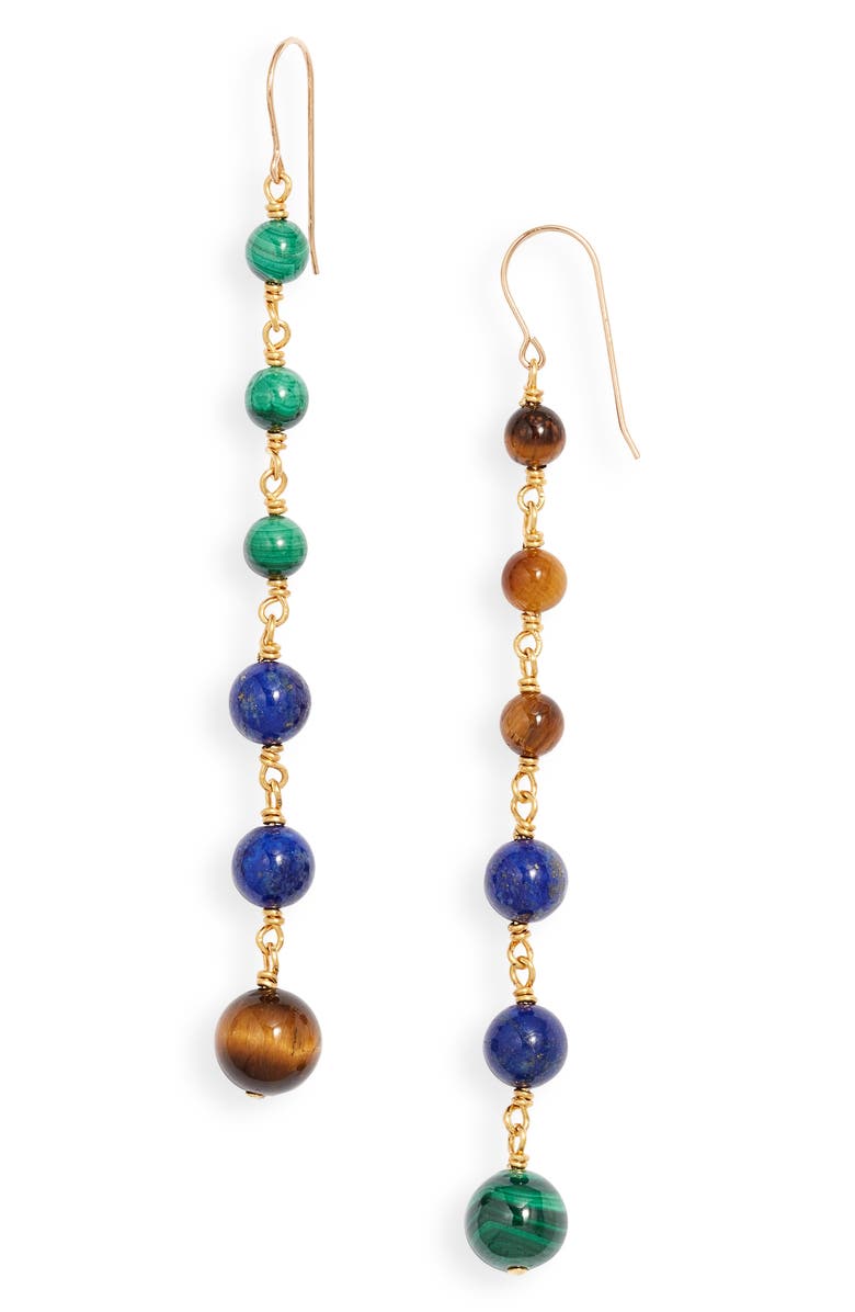 NEST Jewelry Semiprecious Stone Drop Earrings, Main, color, Gold Multi