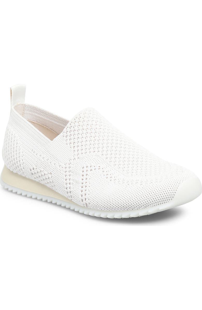 Børn Newbury Slip-On Sneaker, Main, color, White Knit Fabric