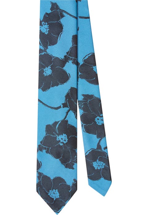 Duvall Large Floral Jacquard Unlined Necktie