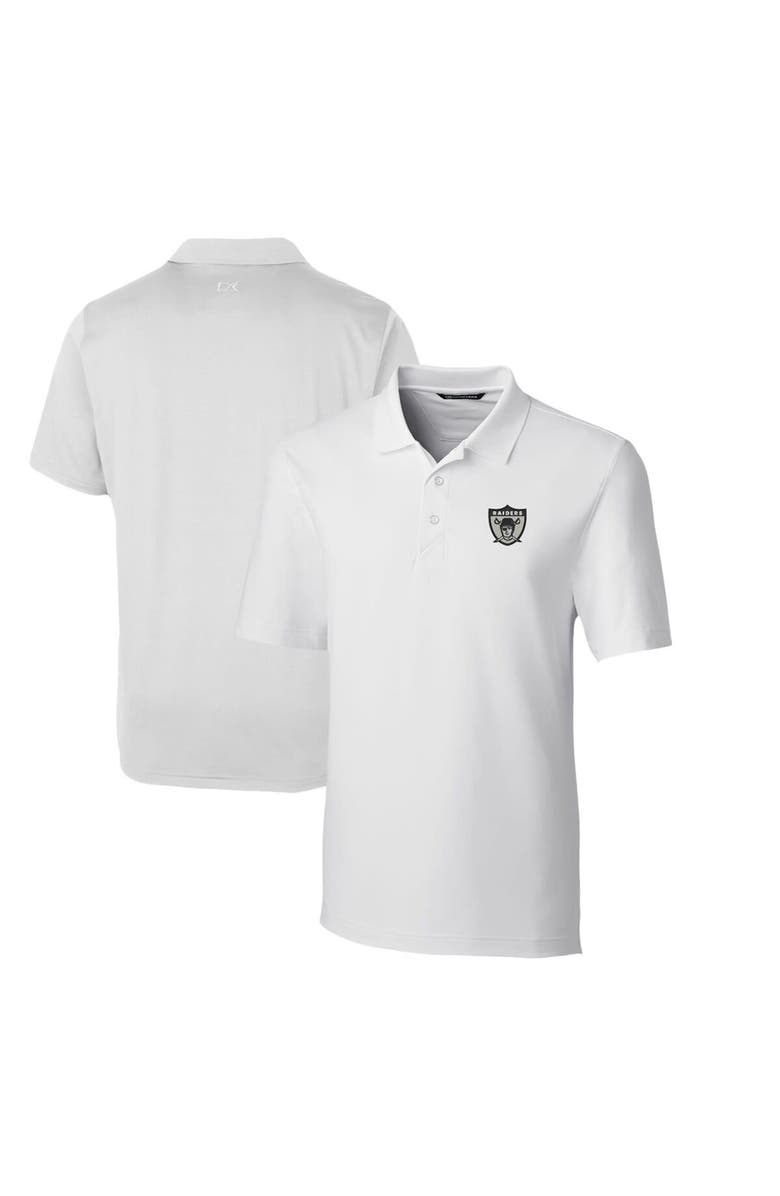 Cutter & Buck Men's Cutter & Buck White Las Vegas Raiders Throwback Logo Big & Tall Forge Stretch Polo, Alternate, color, 