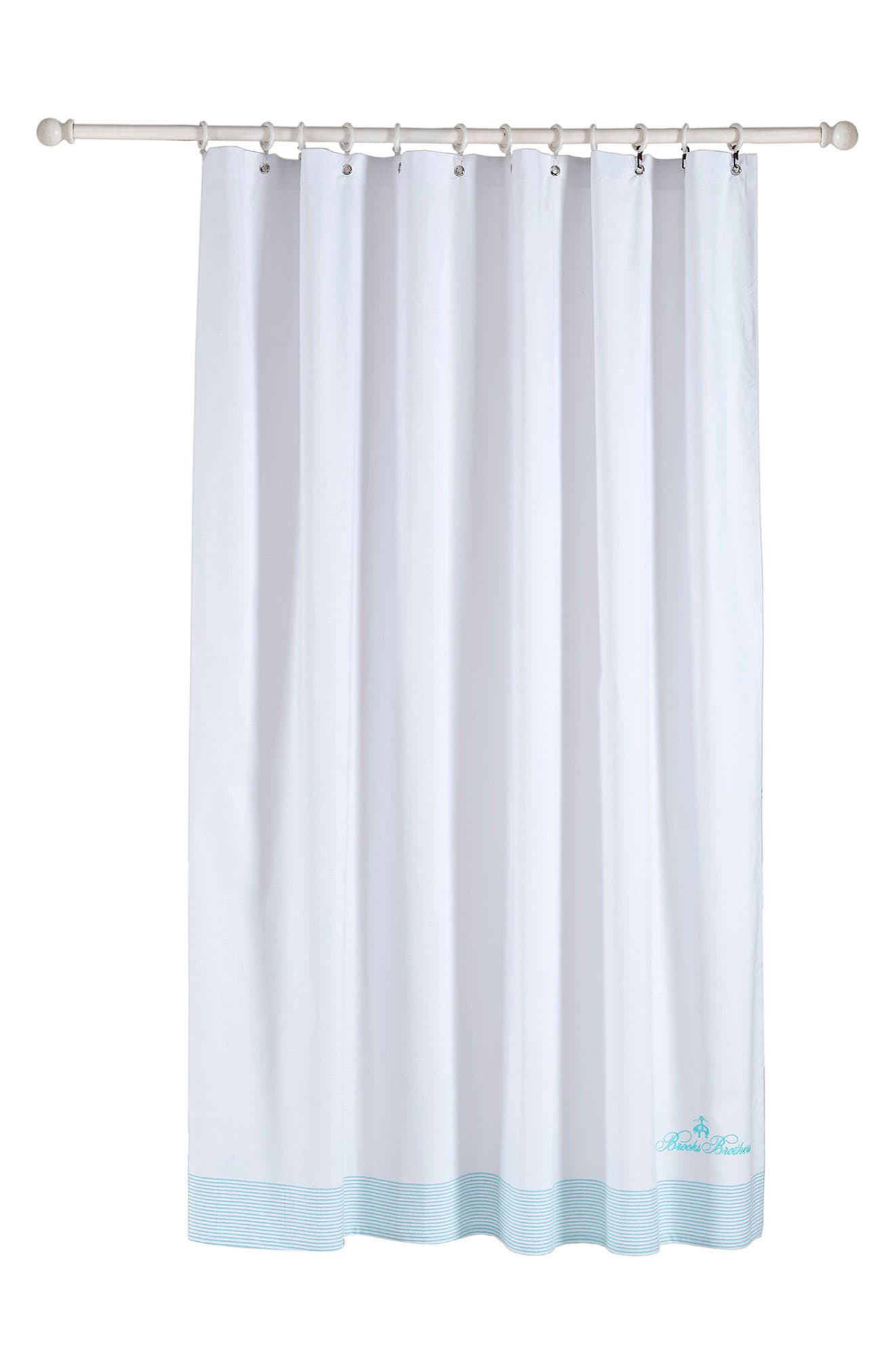 Brooks Brothers Rope Stripe Border Shower Curtain