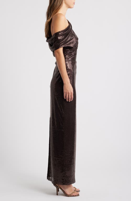 Sonya Moda Layan Sequin Gown In Midnight Desert