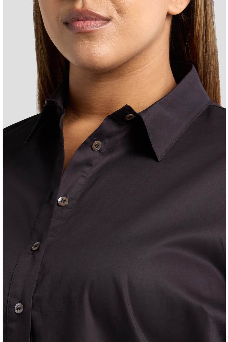 Franklin Cotton Button-Up Shirt, Alternate, color, BLACK