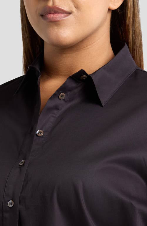 Harshman Franklin Cotton Button-up Shirt In Black