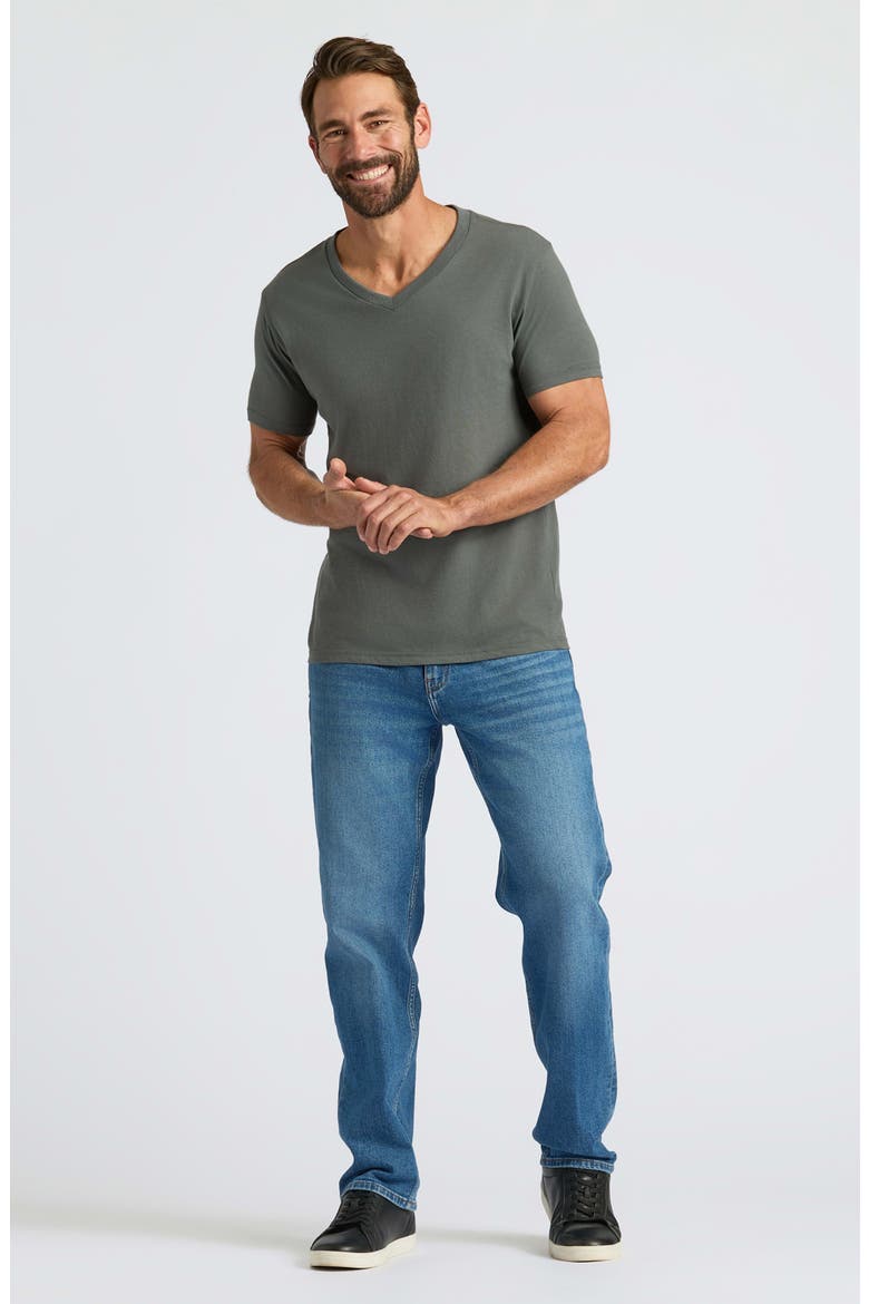 Short Sleeve V-Neck T-Shirt, Alternate, color, CARBON