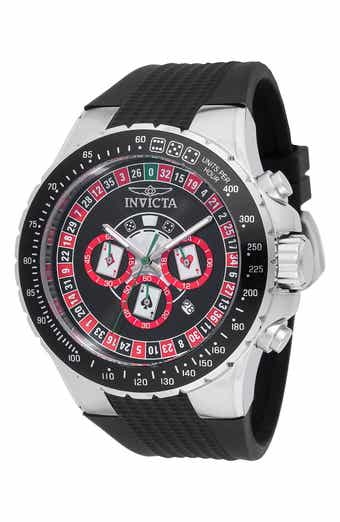 Aviator Chronograph Silicone Strap Watch, 50mm