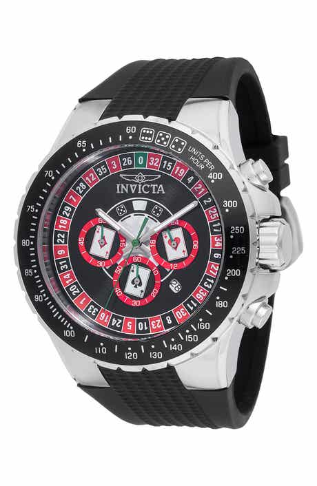 Aviator Chronograph Silicone Strap Watch, 50mm