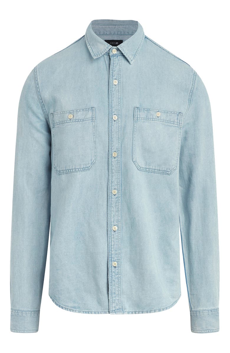 Joe's Lou Indigo Cotton & Linen Button-Up Shirt, Alternate, color, Spring Sky