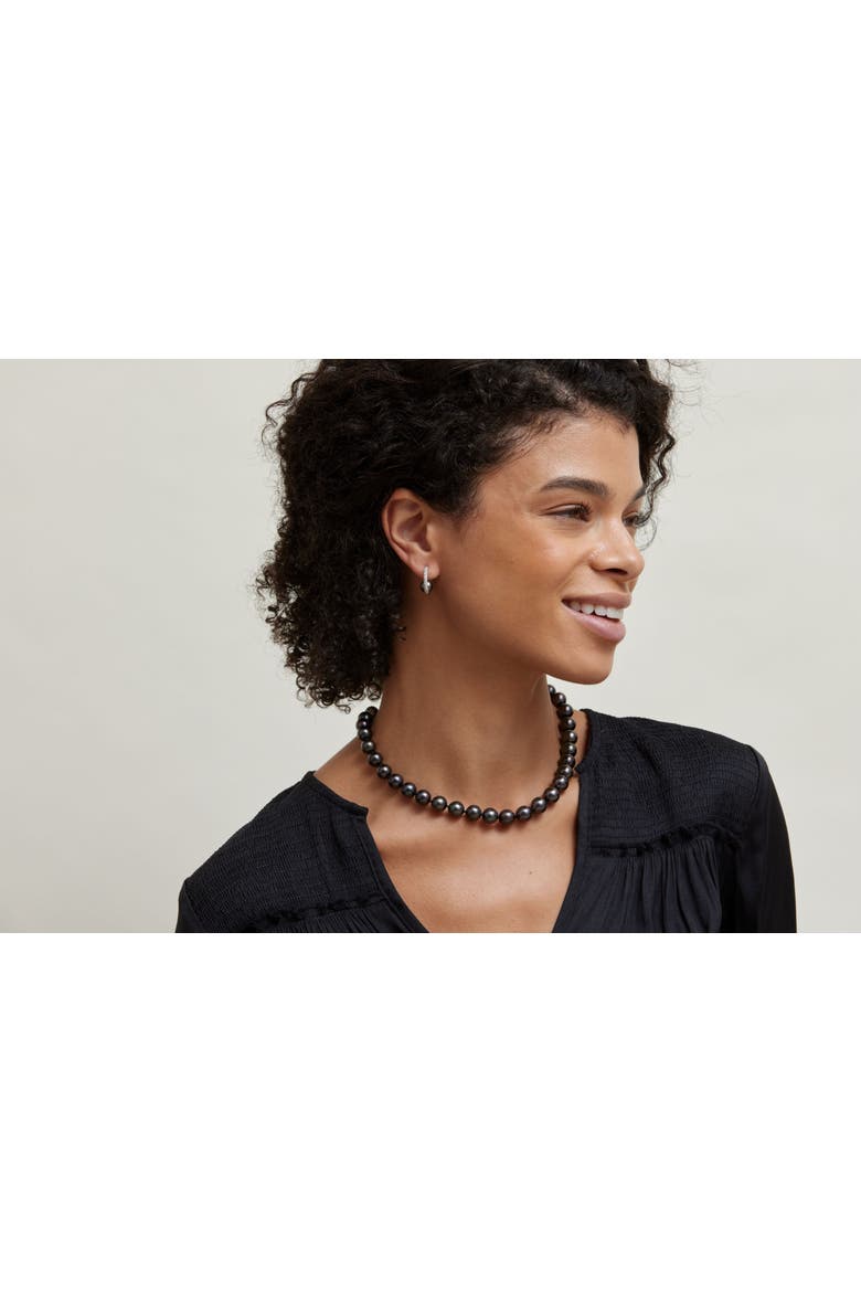 10-11mm Tahitian South Sea Pearl Necklace - Premier AAAA Quality, Alternate, color, White Gold Clasp