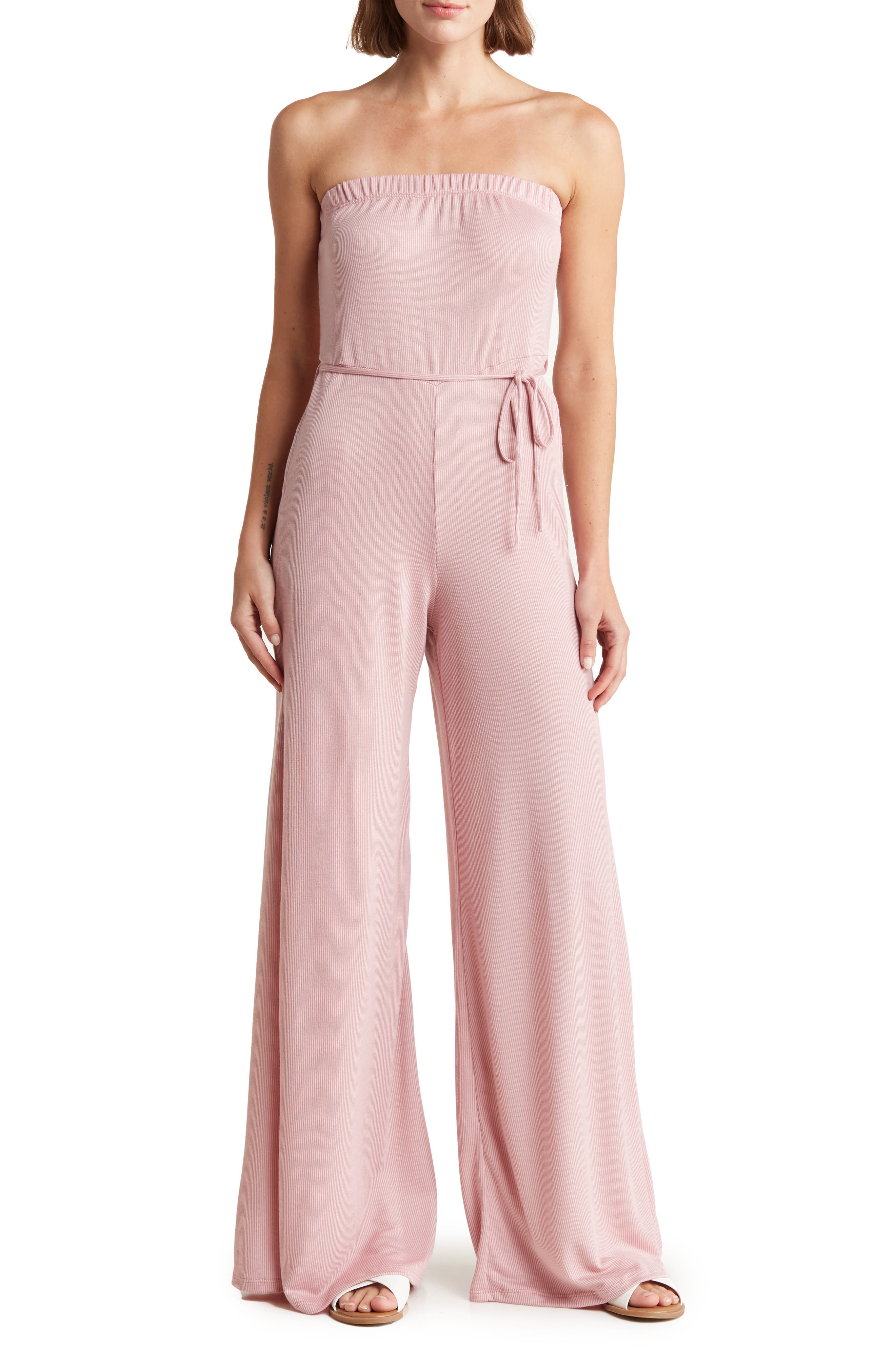 GO COUTURE Strapless Tube Jumpsuit