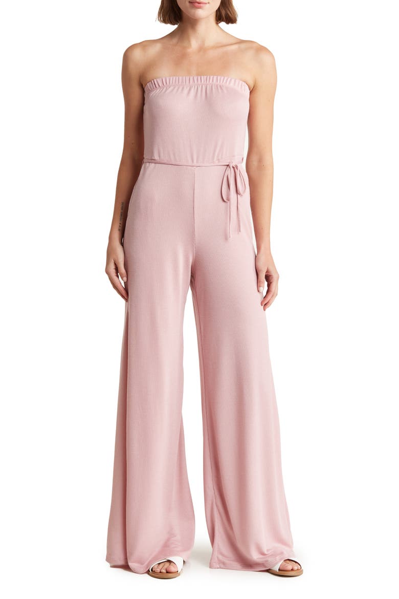 Strapless Tube Jumpsuit, Main, color, MAUVE