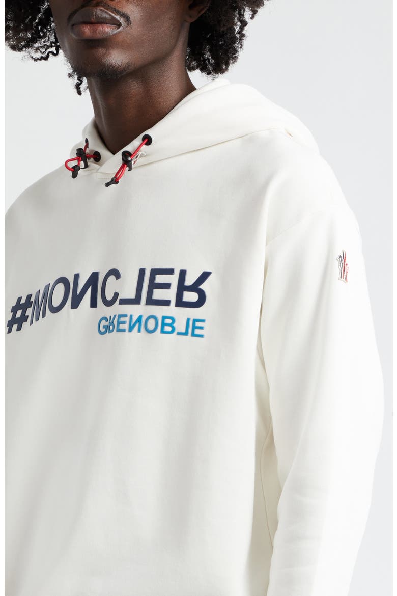 Logo Cotton Hoodie, Alternate, color, WHITE