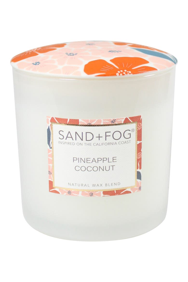 Ceramic Lid Candle, Main, color, PINEAPPLE COCONUT