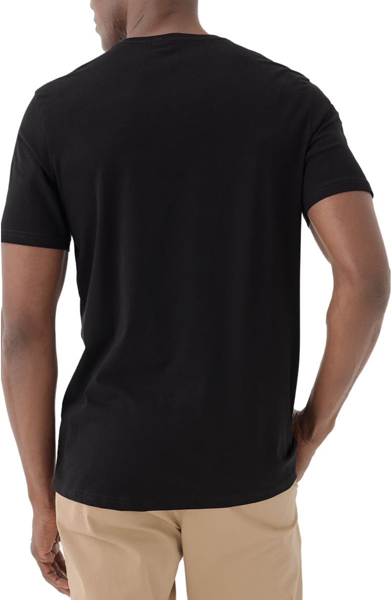 Pact Organic Softspun V-Neck Tee, Alternate, color, Black