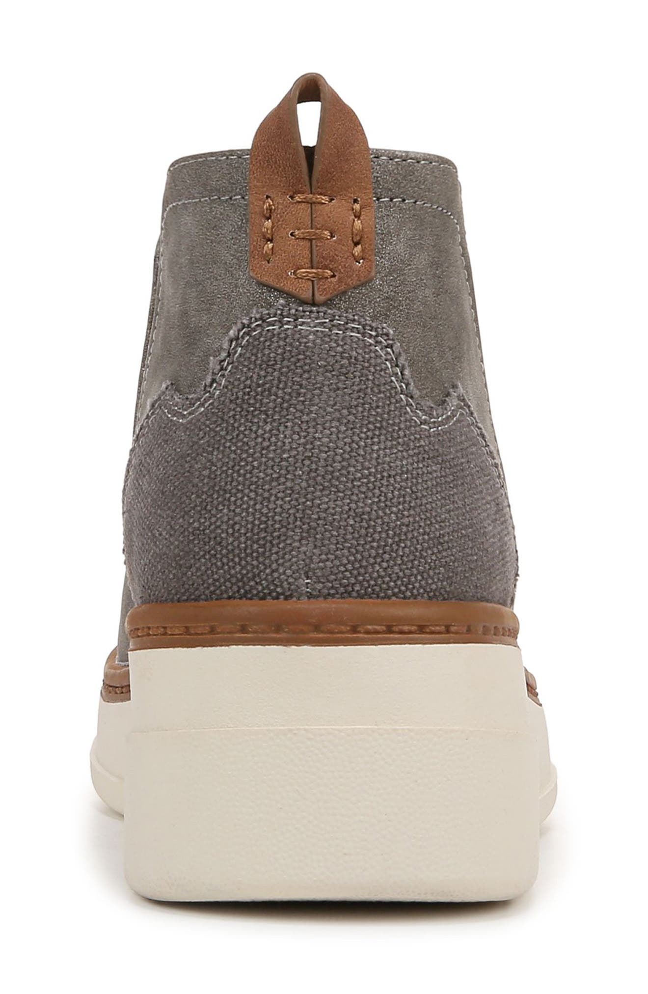 Blowfish Malibu Charming Platform Wedge Chelsea Boot, Alternate, color, Charcoal Faux Leather