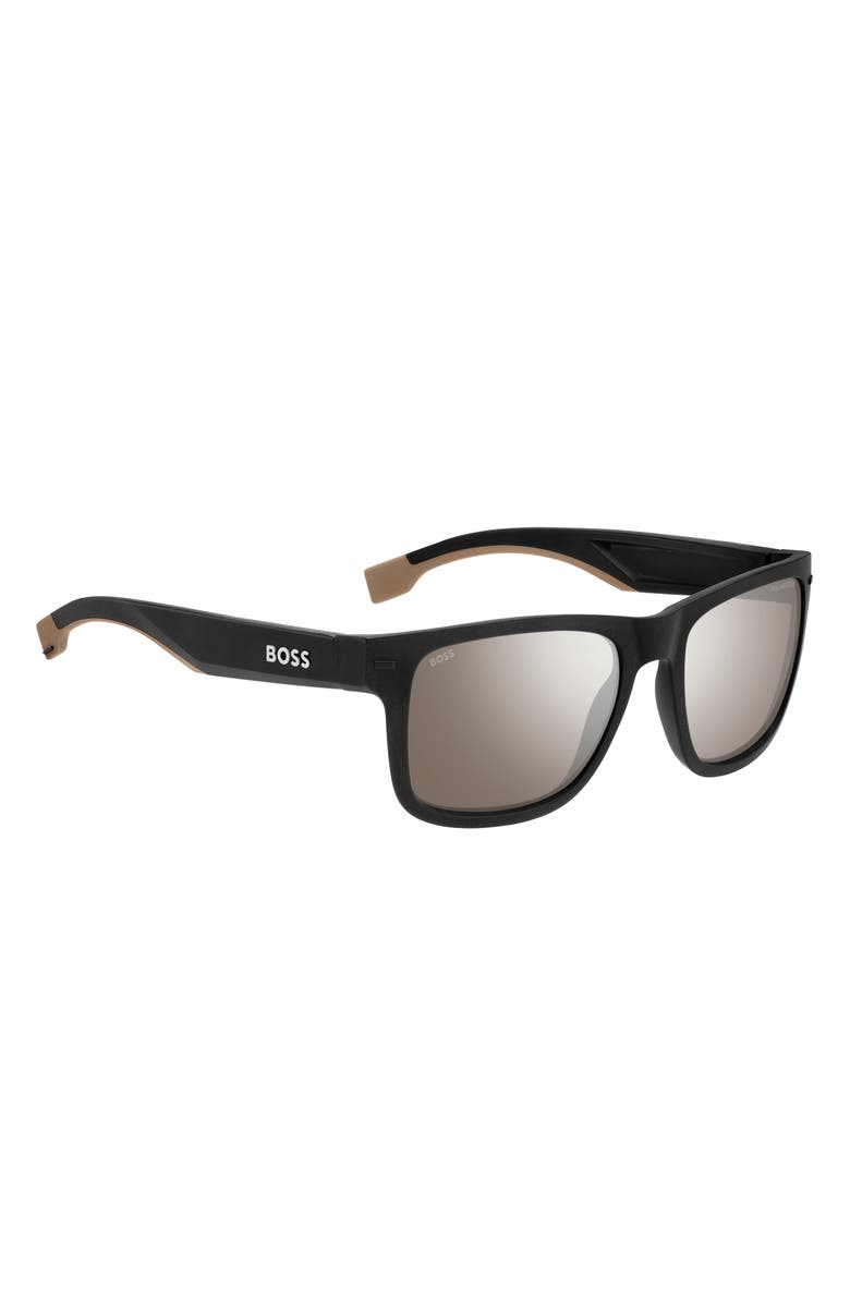 BOSS 55mm Polarized Square Sunglasses, Alternate, color, 