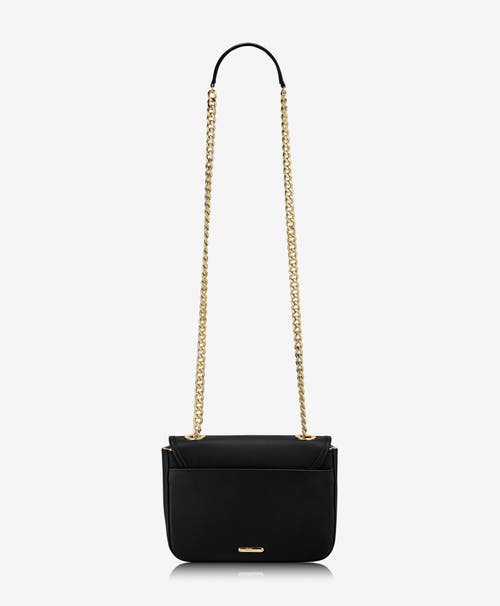 Gigi New York Riley Flap Leather Shoulder Bag In Black
