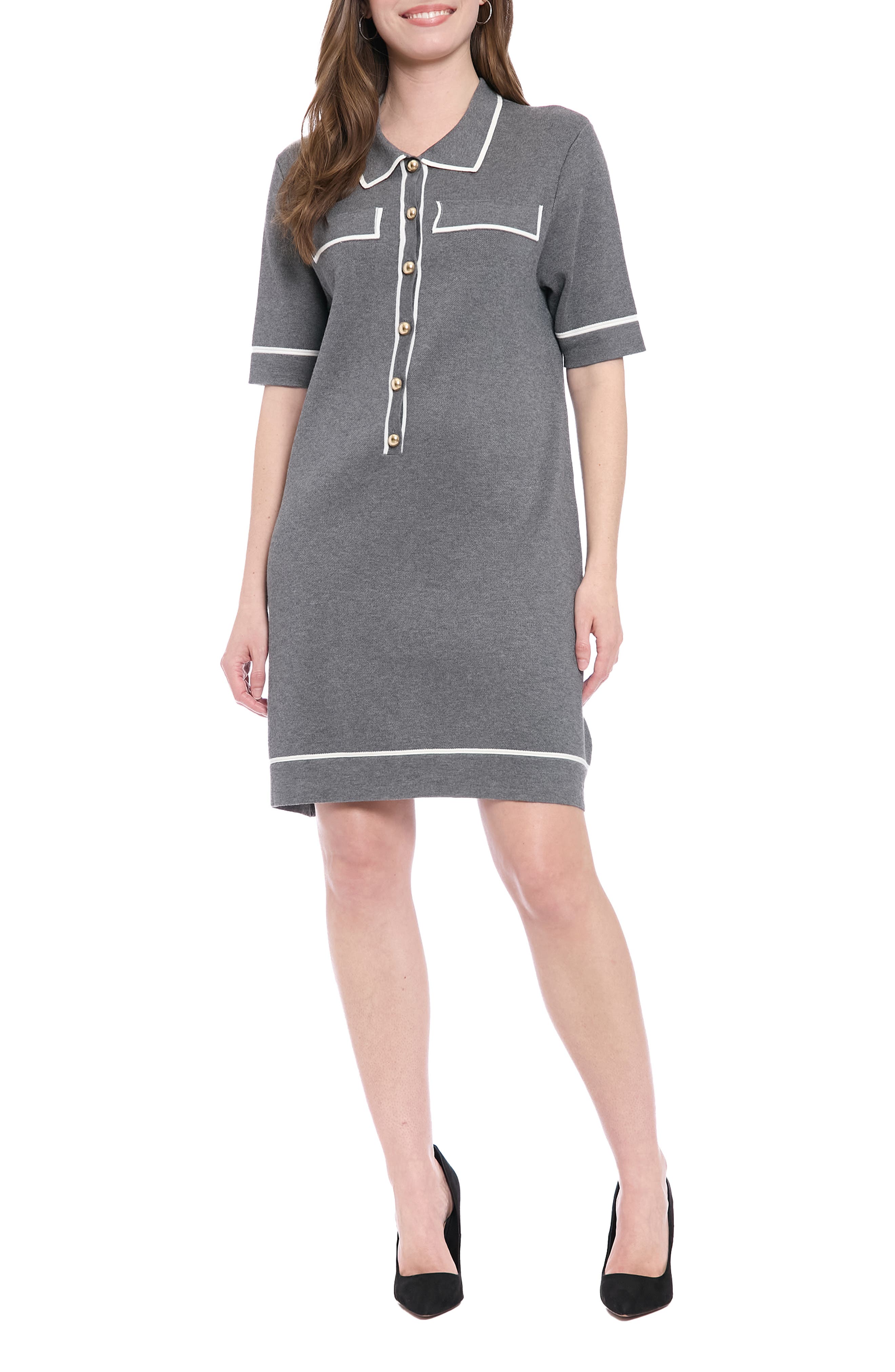 London Times Tipped Shift Dress