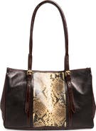 Dries Van Noten Snake Embossed Leather Tote