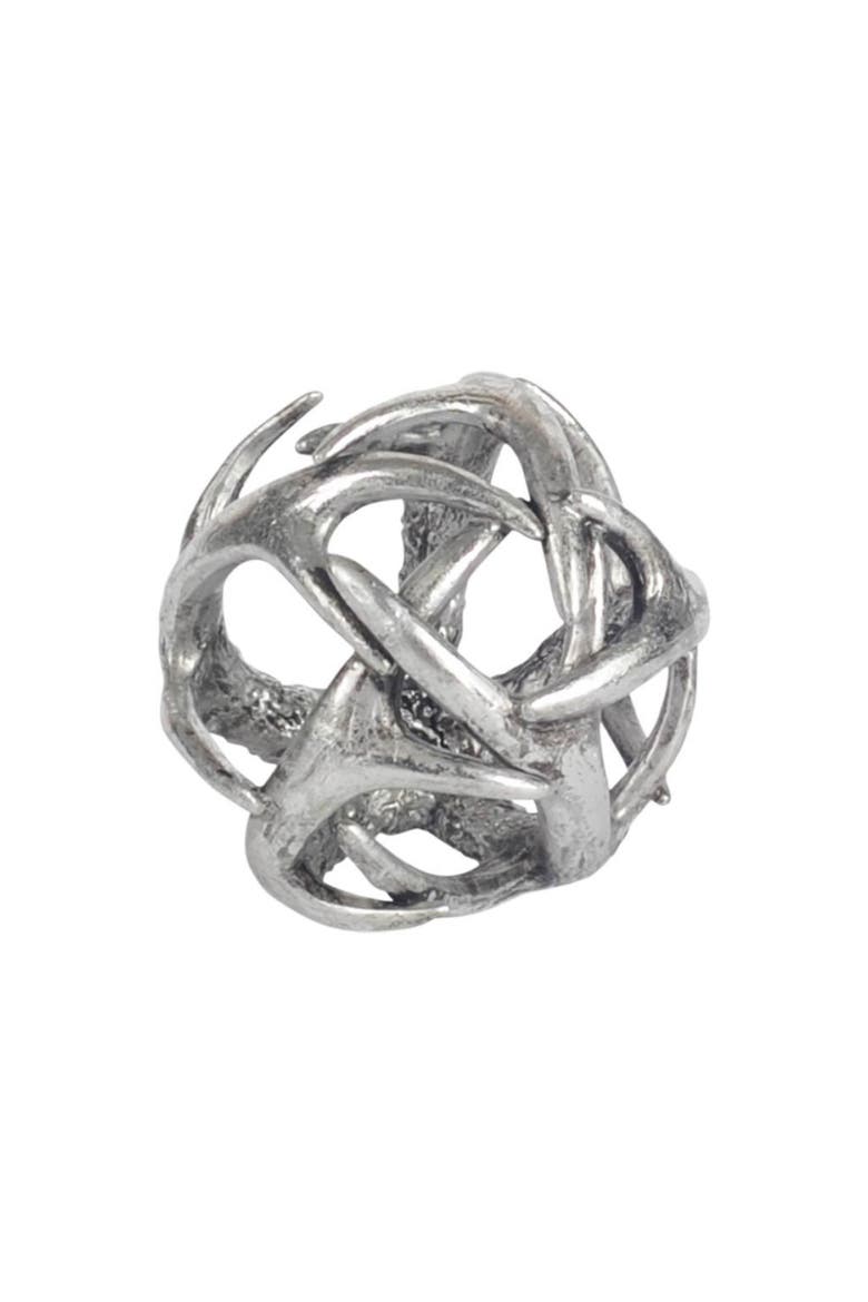 Ramus Antler Shaped Decorative Orb Ball, Alternate, color, Silver