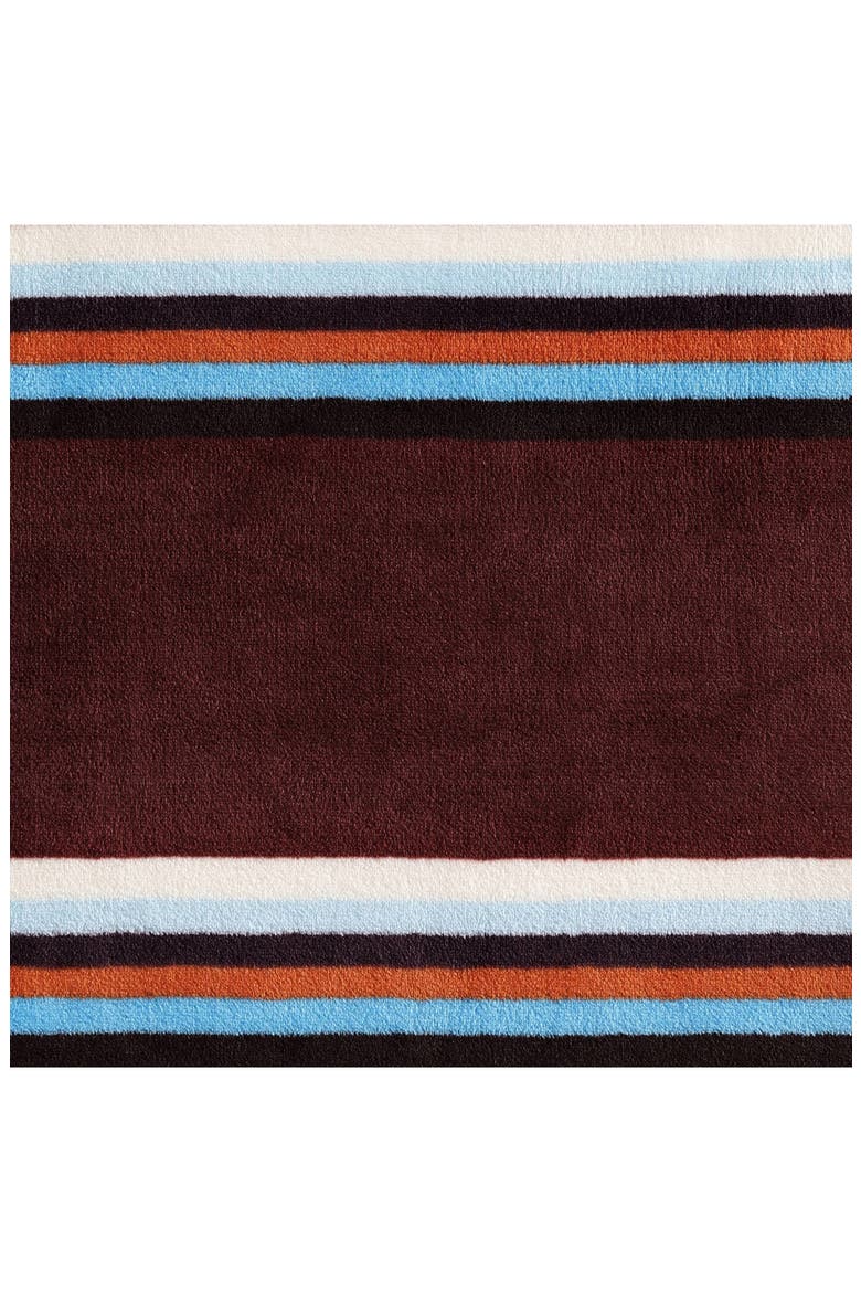 Western Saddle Stripe Fleece Blanket, Alternate, color, DARK RED