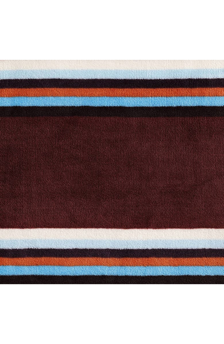 Wrangler Western Saddle Stripe Blanket, Alternate, color, Dark Red
