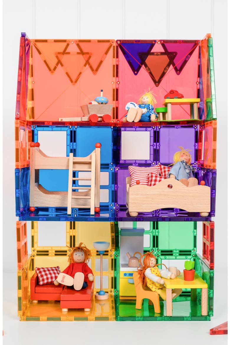 Kids' Rainbow Magnetic Tiles 60-Piece Starter Pack, Alternate, color, RAINBOW