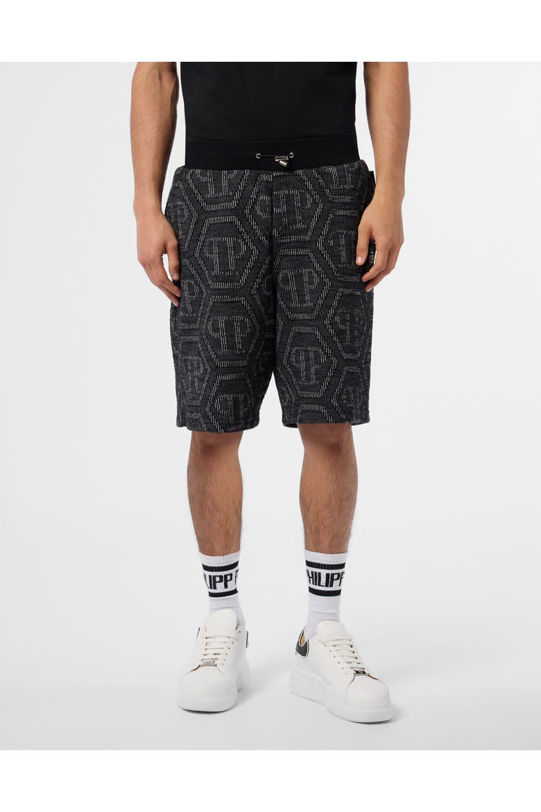 Jacquard Shorts Monogram Men, Main, color, black