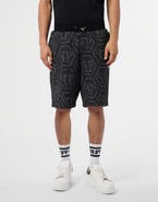 PHILIPP PLEIN Jacquard Shorts Monogram Men