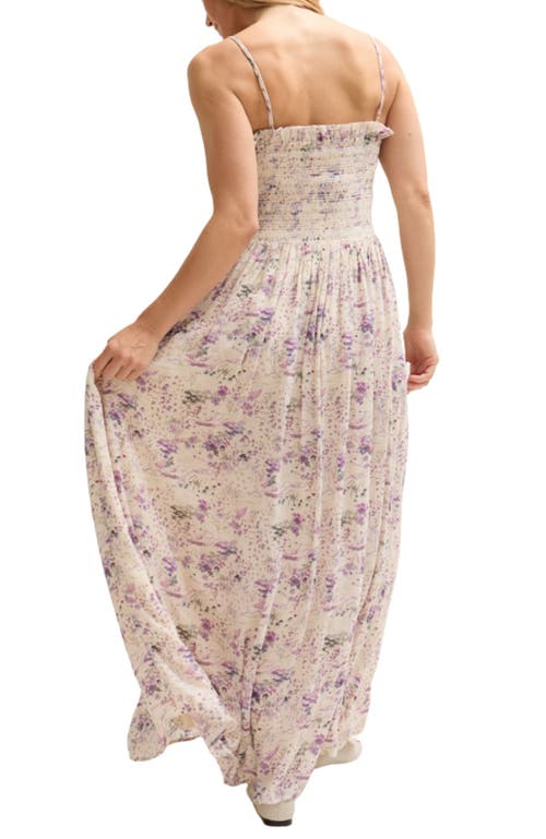 Lily And Lionel Annie Smocked Print Maxi Dress In Multi