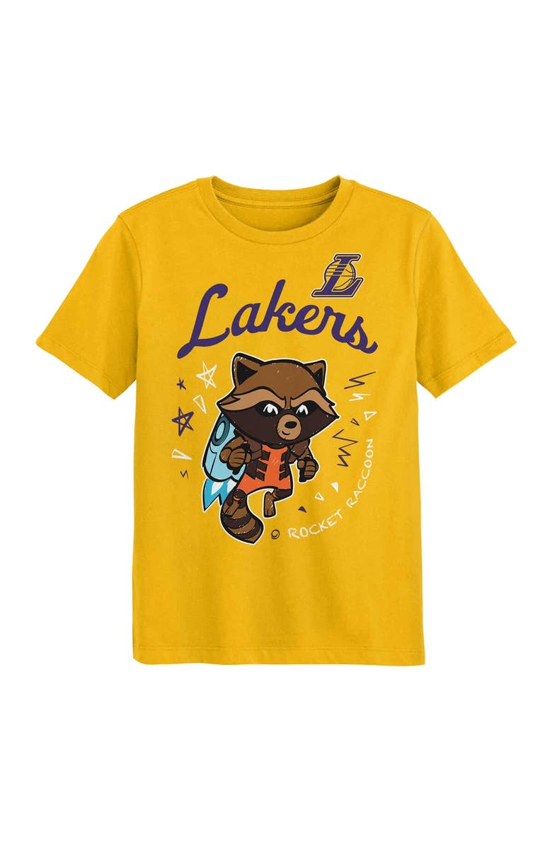 Outerstuff Preschool Los Angeles Lakers Two-Piece Guardians Of The Galaxy T-Shirt Set, Alternate, color, Heather Gray