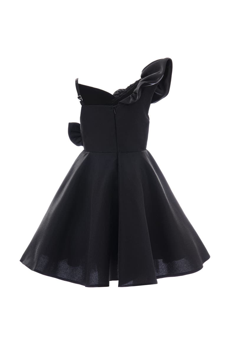 Riviera Off Shoulder Ruffle Dress, Alternate, color, Black