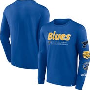 FANATICS Men's Fanatics Branded Blue St. Louis Blues Strike the Goal Long Sleeve T-Shirt