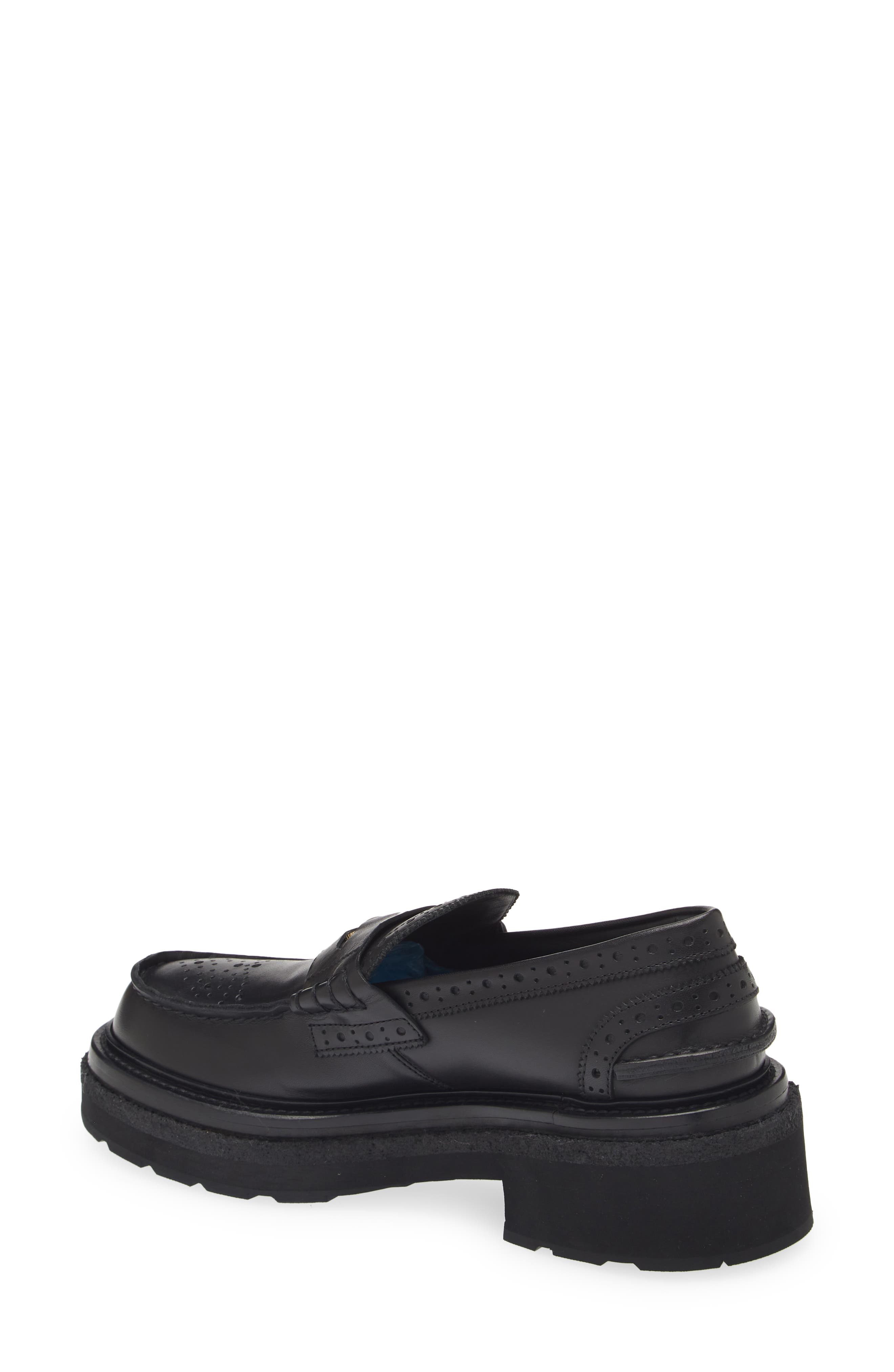 Sacai Brogue Platform Penny Loafer, Alternate, color, 