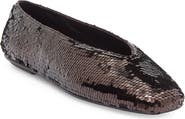 Jeffrey Campbell Fathom Sequin Square Toe Flat